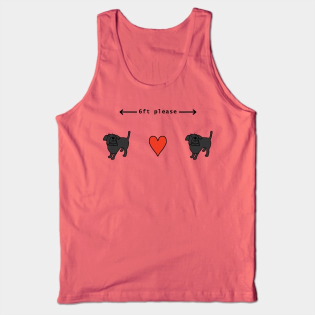 Dogs With Funny Quarantine Quotes 6ft Please Tank Top by ellenhenryart